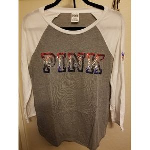 Blinged perfect baseball tee.